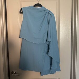 ASOS Light Blue Draped Mini Dress